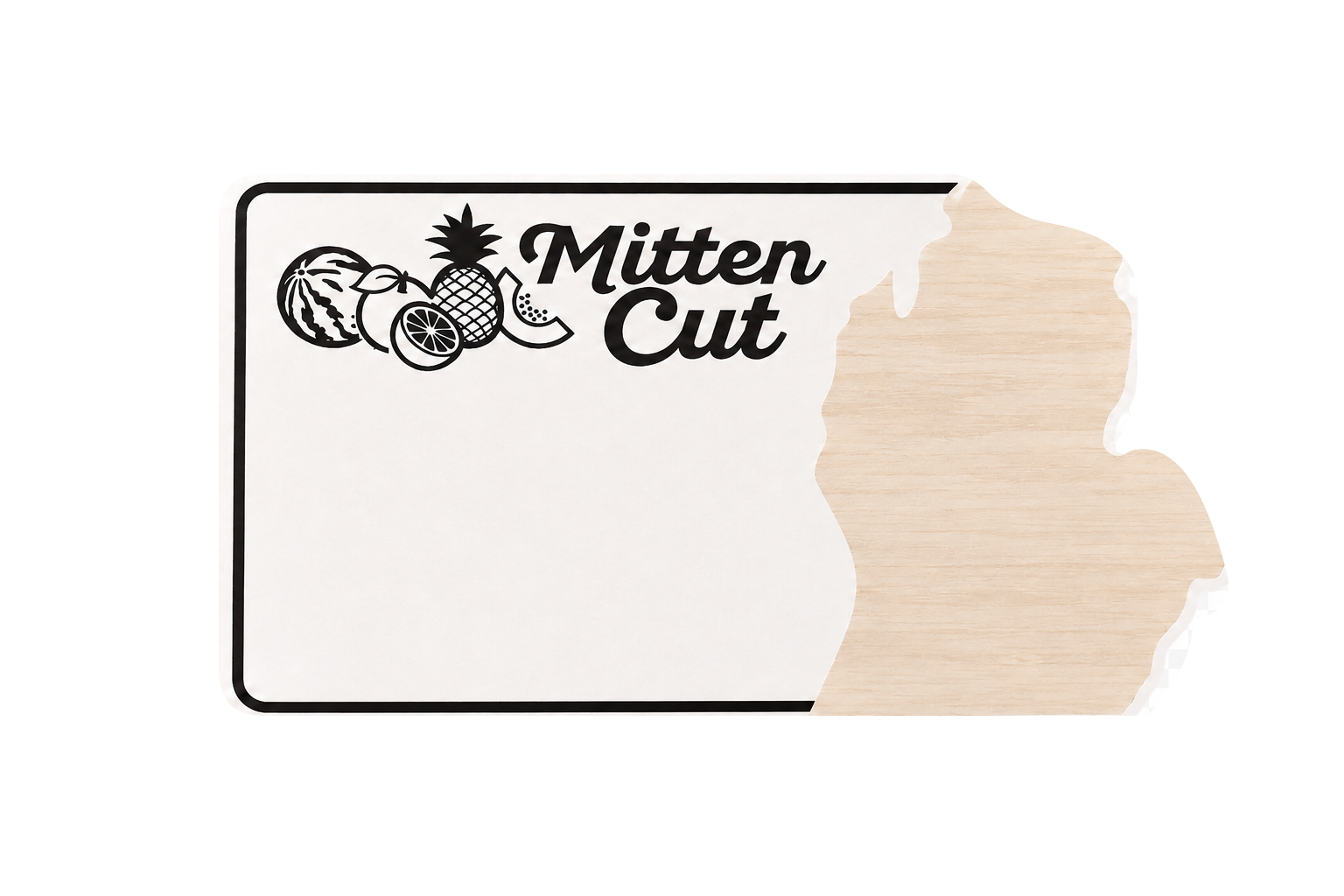 Mitten Cut custom product label